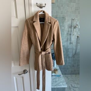J. Crew Women's Brown Wool Belted Blazer